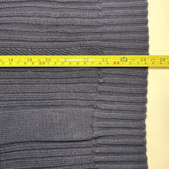 Perry Ellis Sweater Mens Medium Navy Mock Neck 1/4 Zip Long Sleeve Pullover - Picture 6 of 7